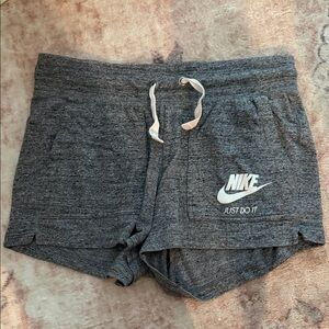 Nike Gray Heather Drawstring Athletic Shorts